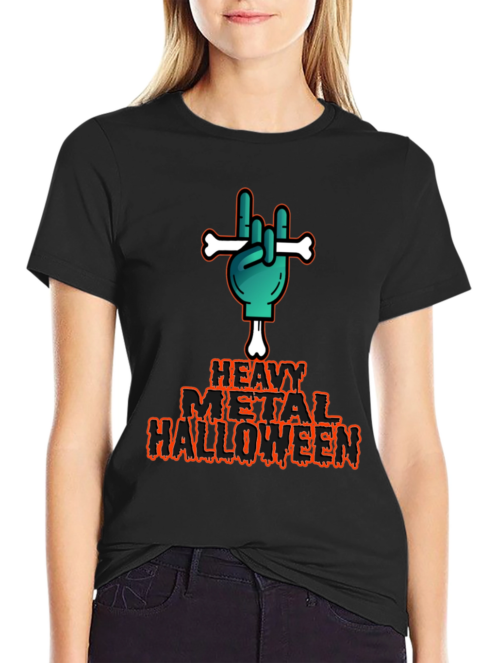 Heavy Metal Halloween Graphic T-Shirt