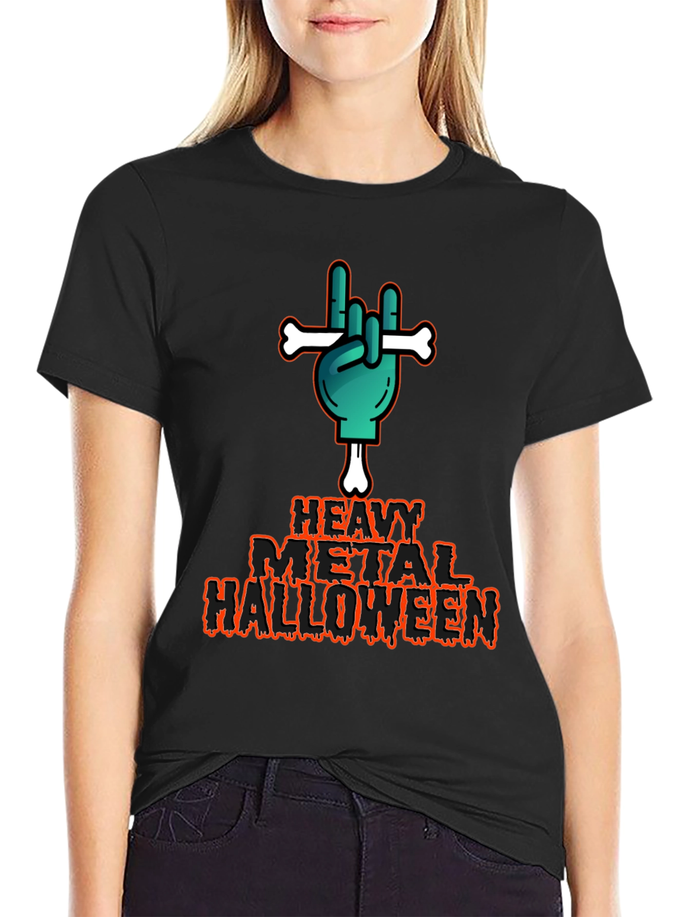 Heavy Metal Halloween Graphic T-Shirt