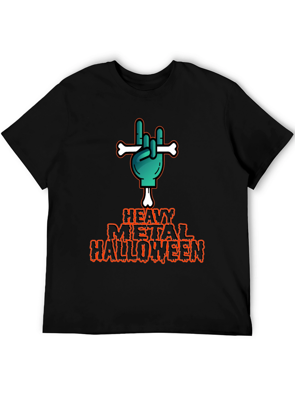 Heavy Metal Halloween Graphic T-Shirt
