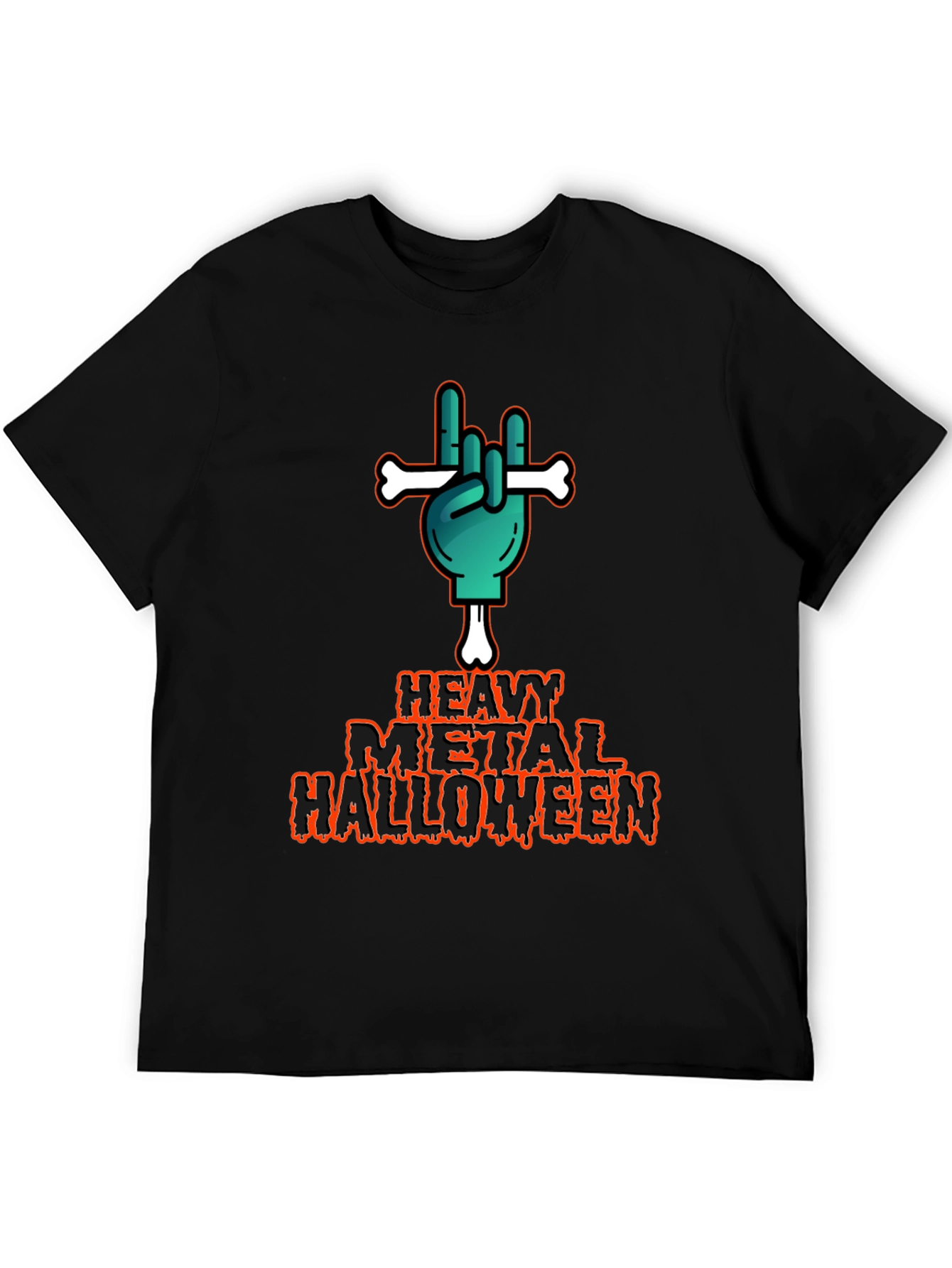 Heavy Metal Halloween Graphic T-Shirt