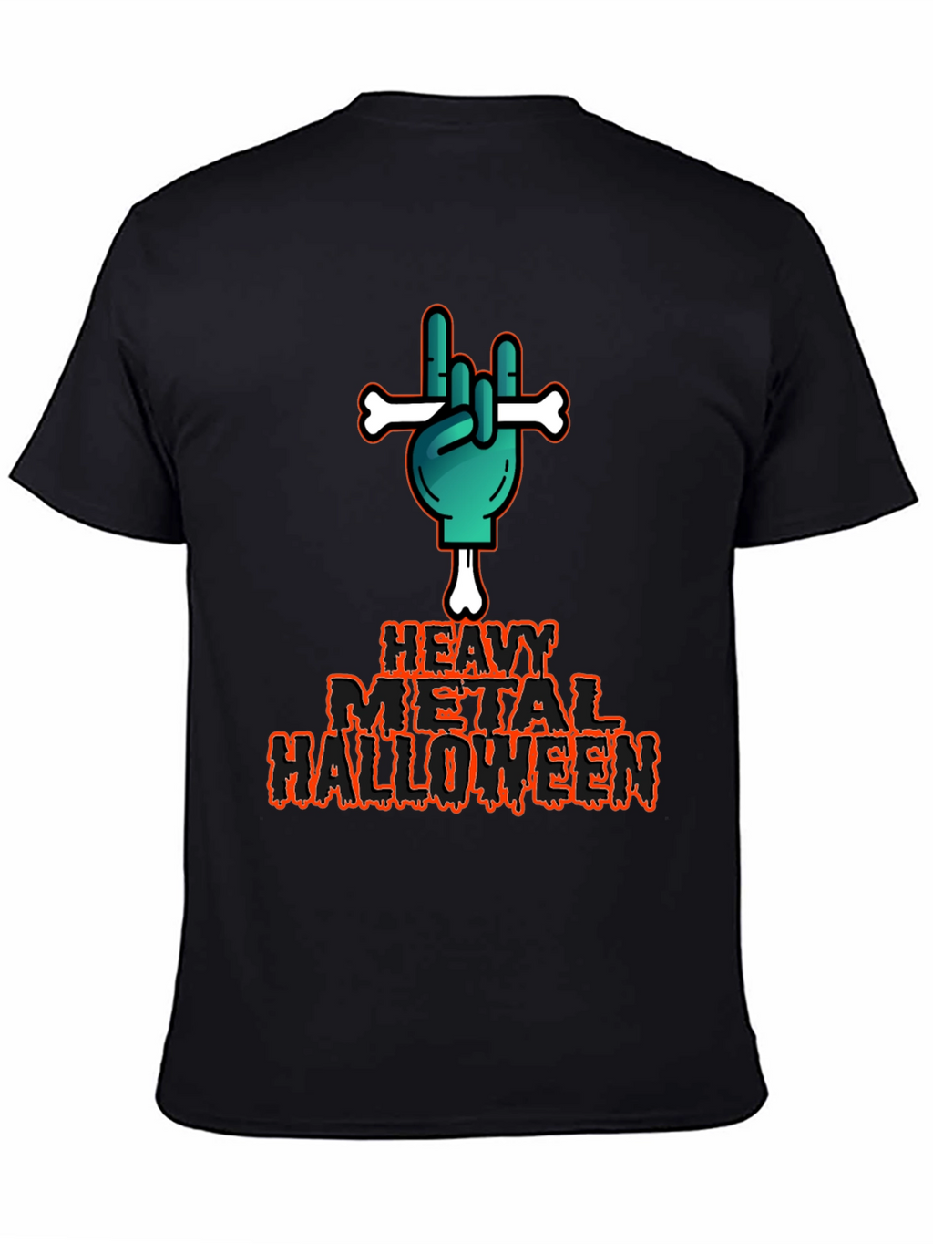 Heavy Metal Halloween Graphic T-Shirt