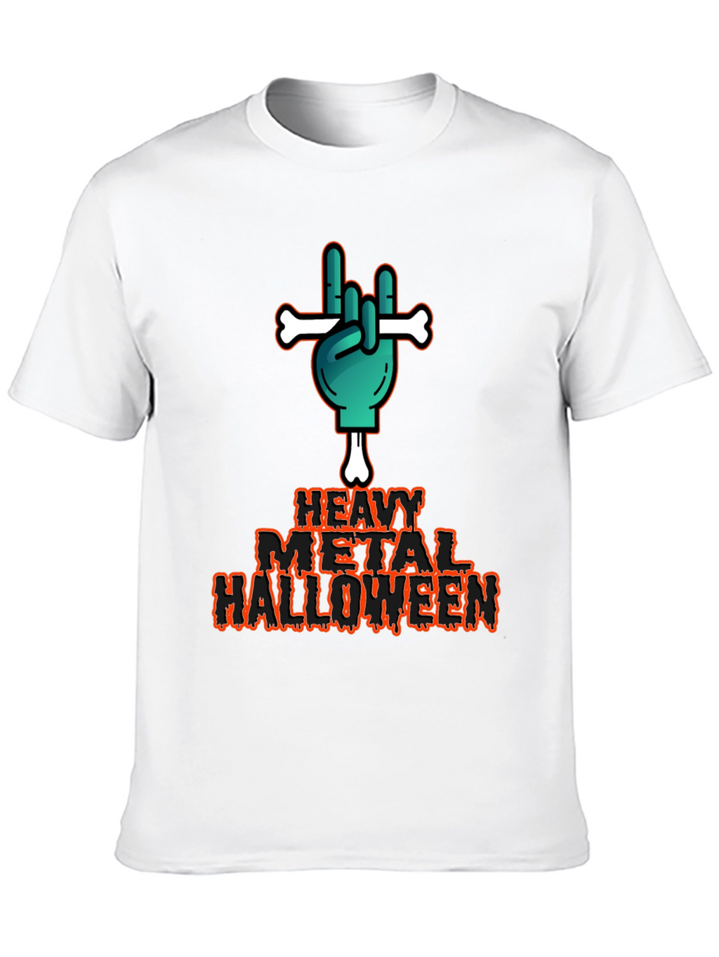 Heavy Metal Halloween Graphic T-Shirt