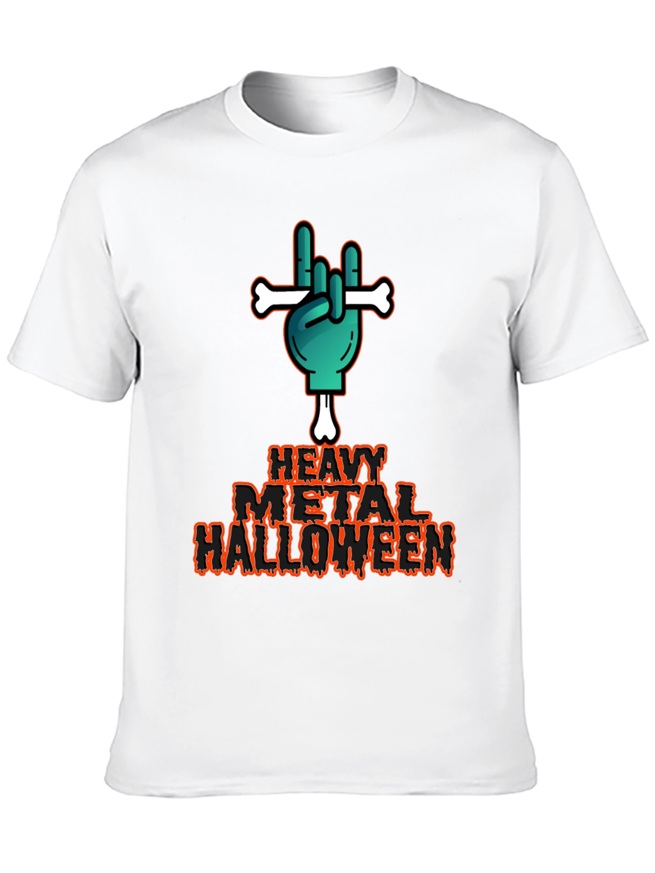Heavy Metal Halloween Graphic T-Shirt