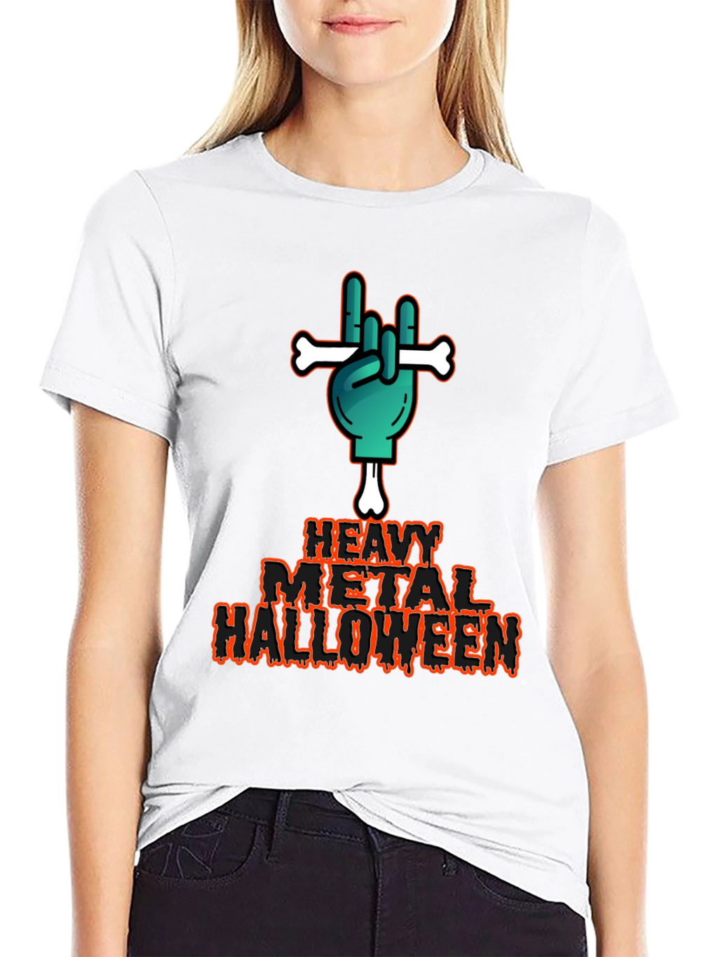Heavy Metal Halloween Graphic T-Shirt