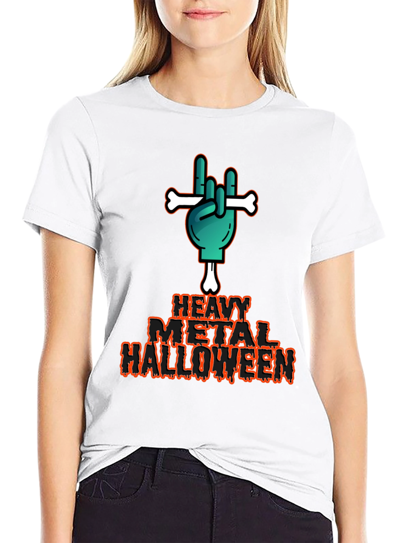 Heavy Metal Halloween Graphic T-Shirt