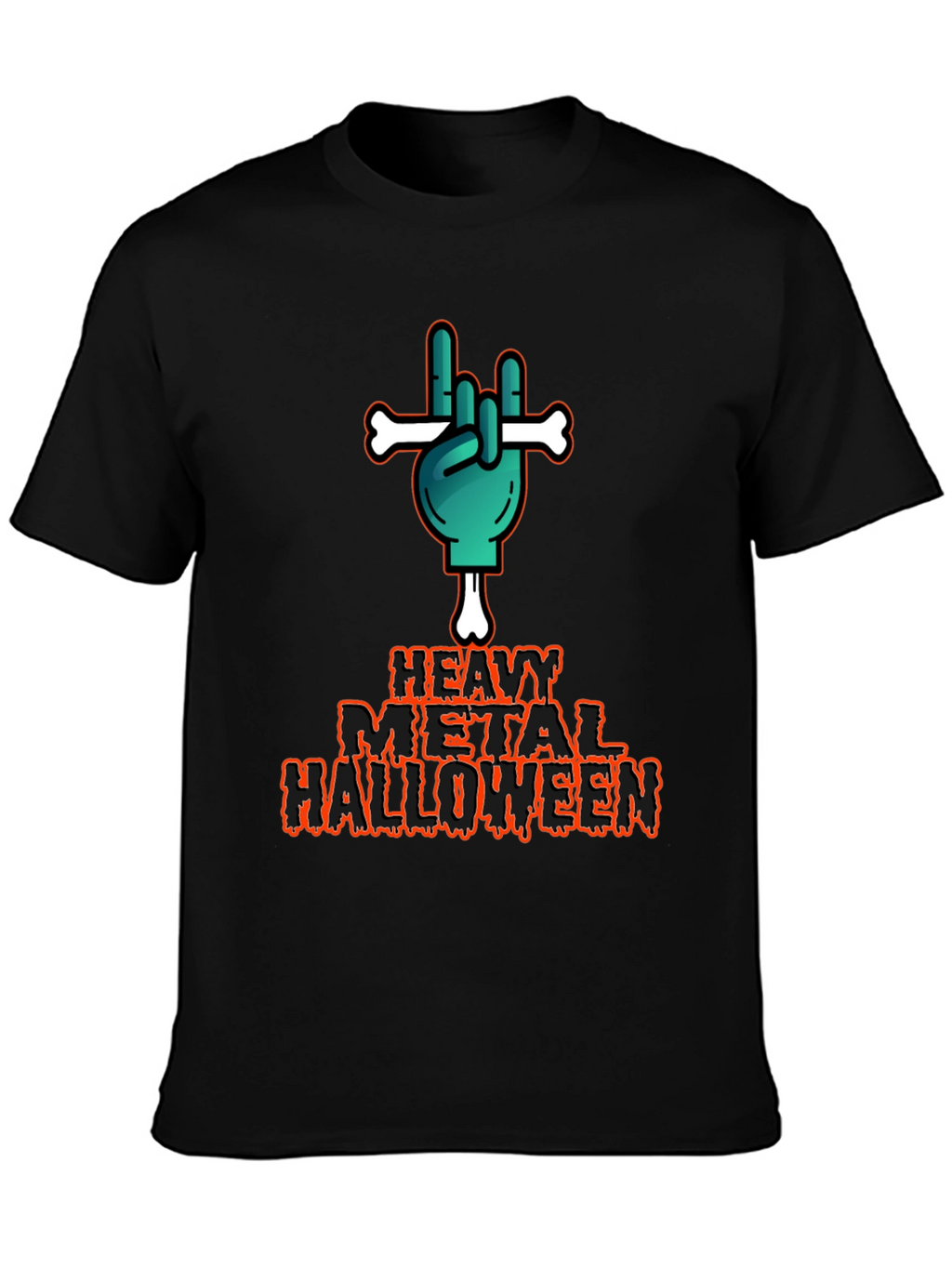 Heavy Metal Halloween Graphic T-Shirt