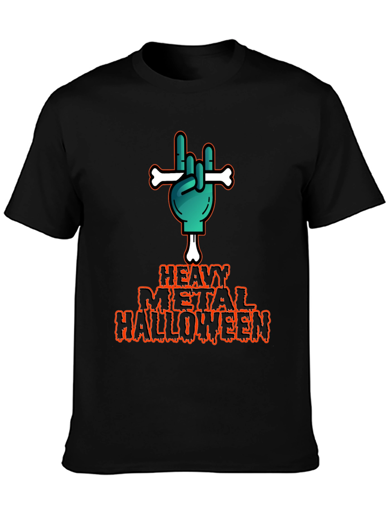 Heavy Metal Halloween Graphic T-Shirt