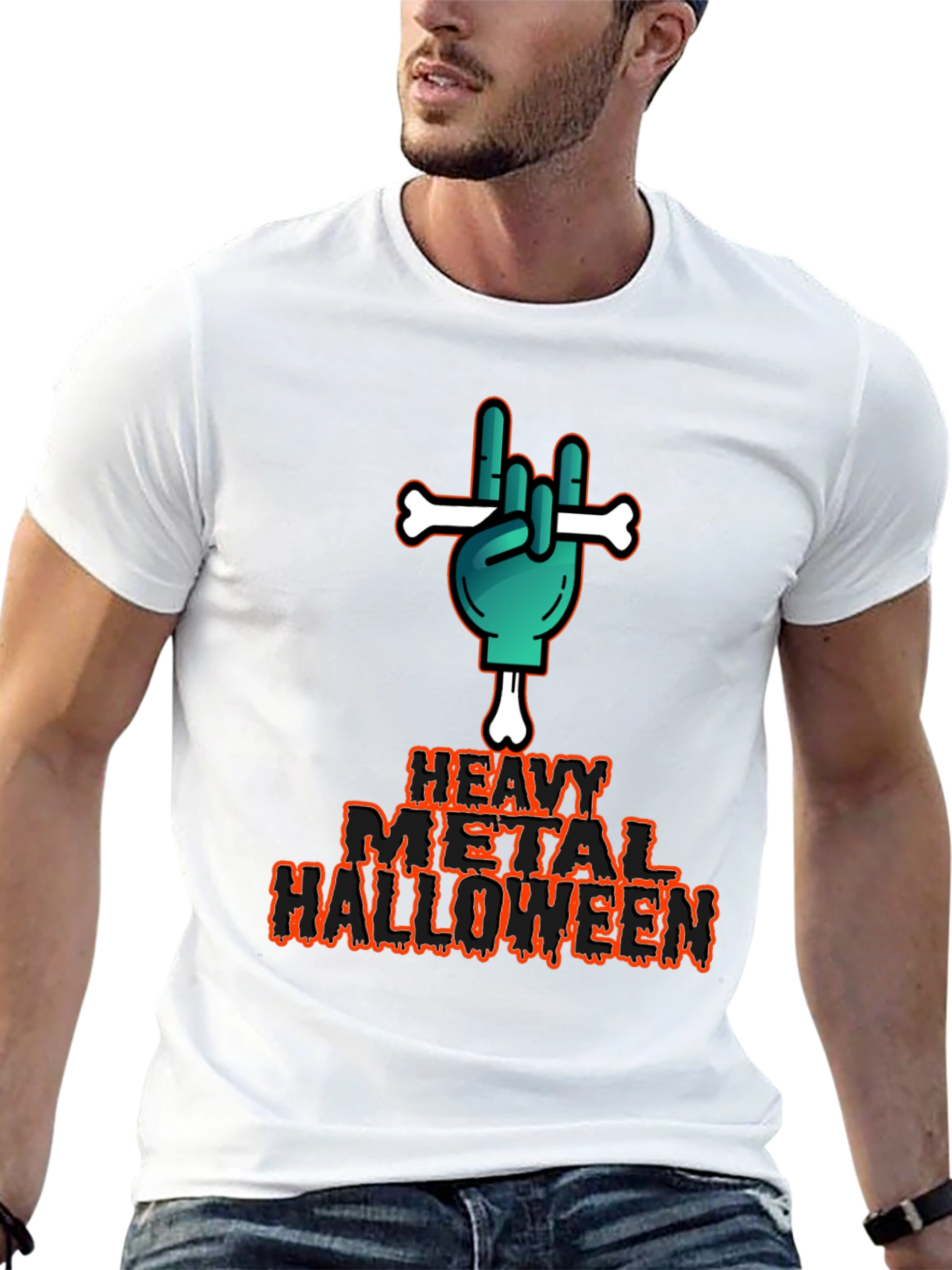 Heavy Metal Halloween Graphic T-Shirt