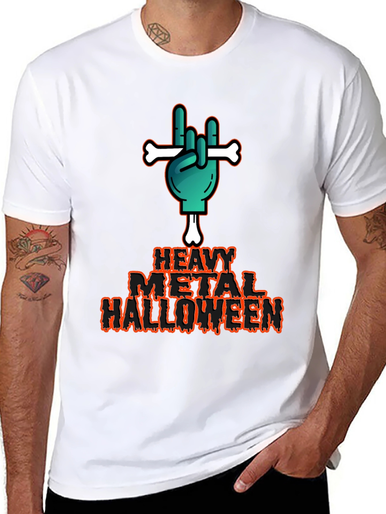 Heavy Metal Halloween Graphic T-Shirt