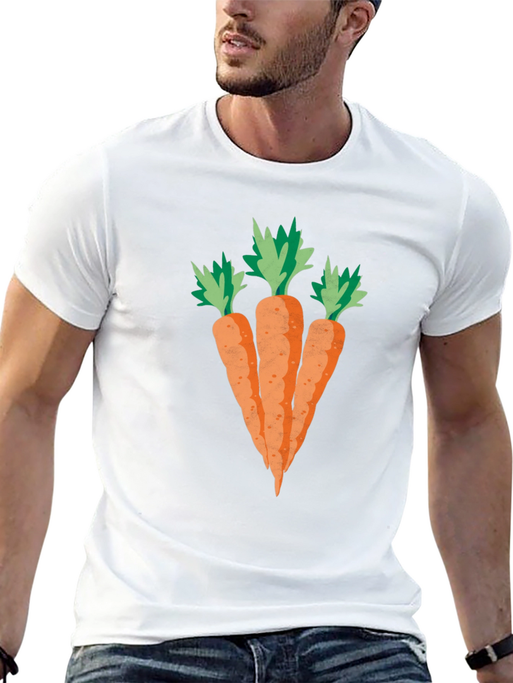 Carrot Graphic Black T-Shirt