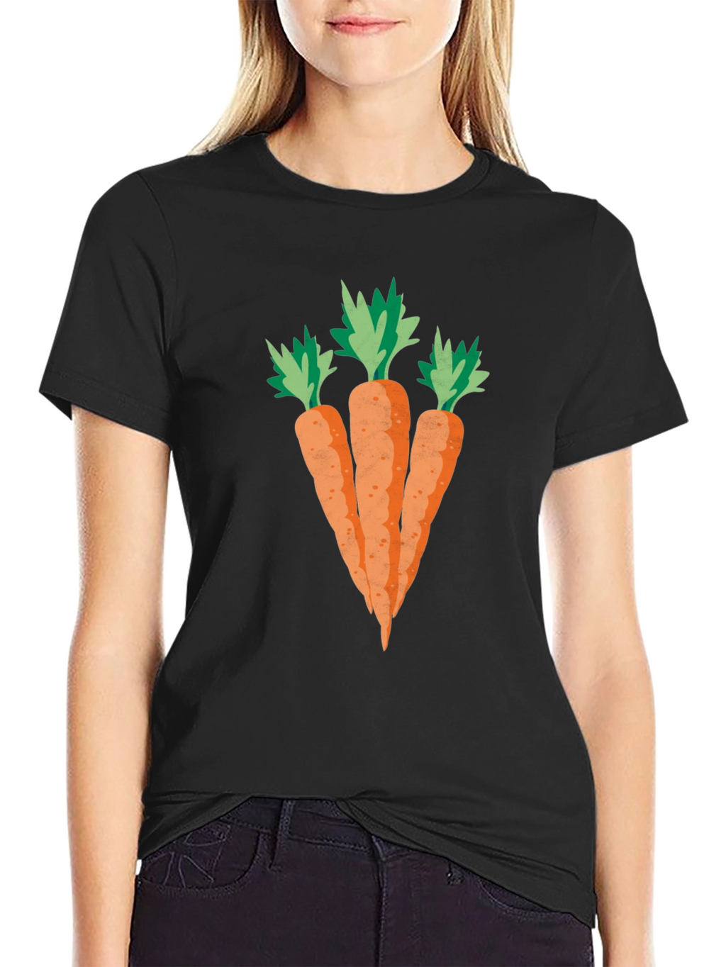 Carrot Graphic Black T-Shirt