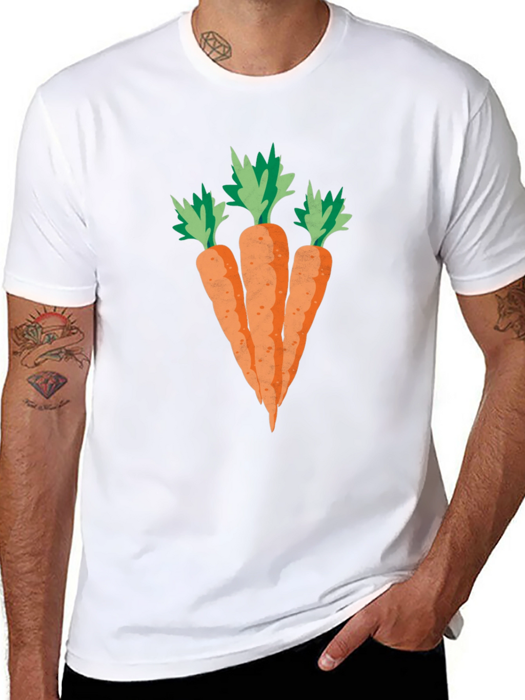 Carrot Graphic Black T-Shirt