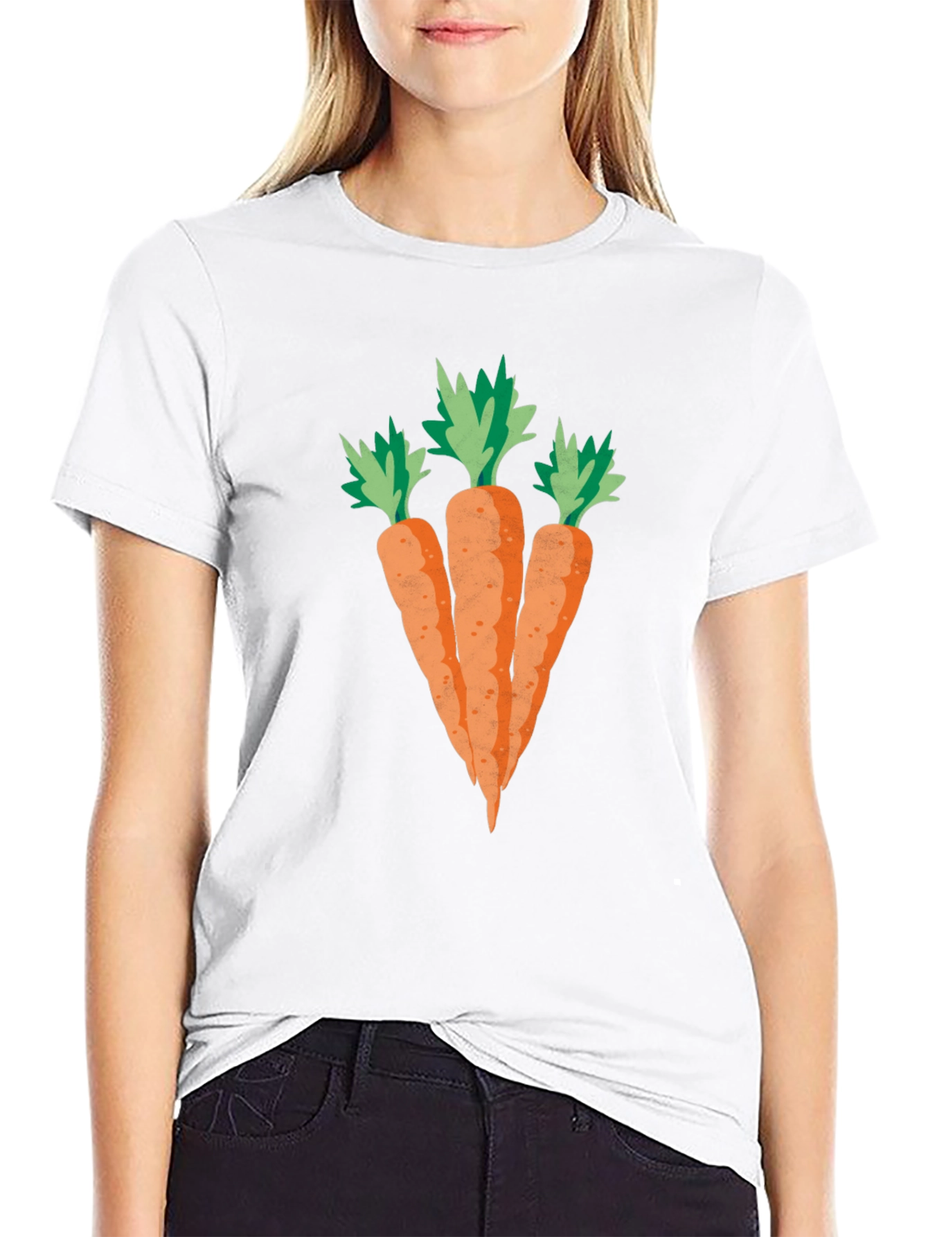Carrot Graphic Black T-Shirt