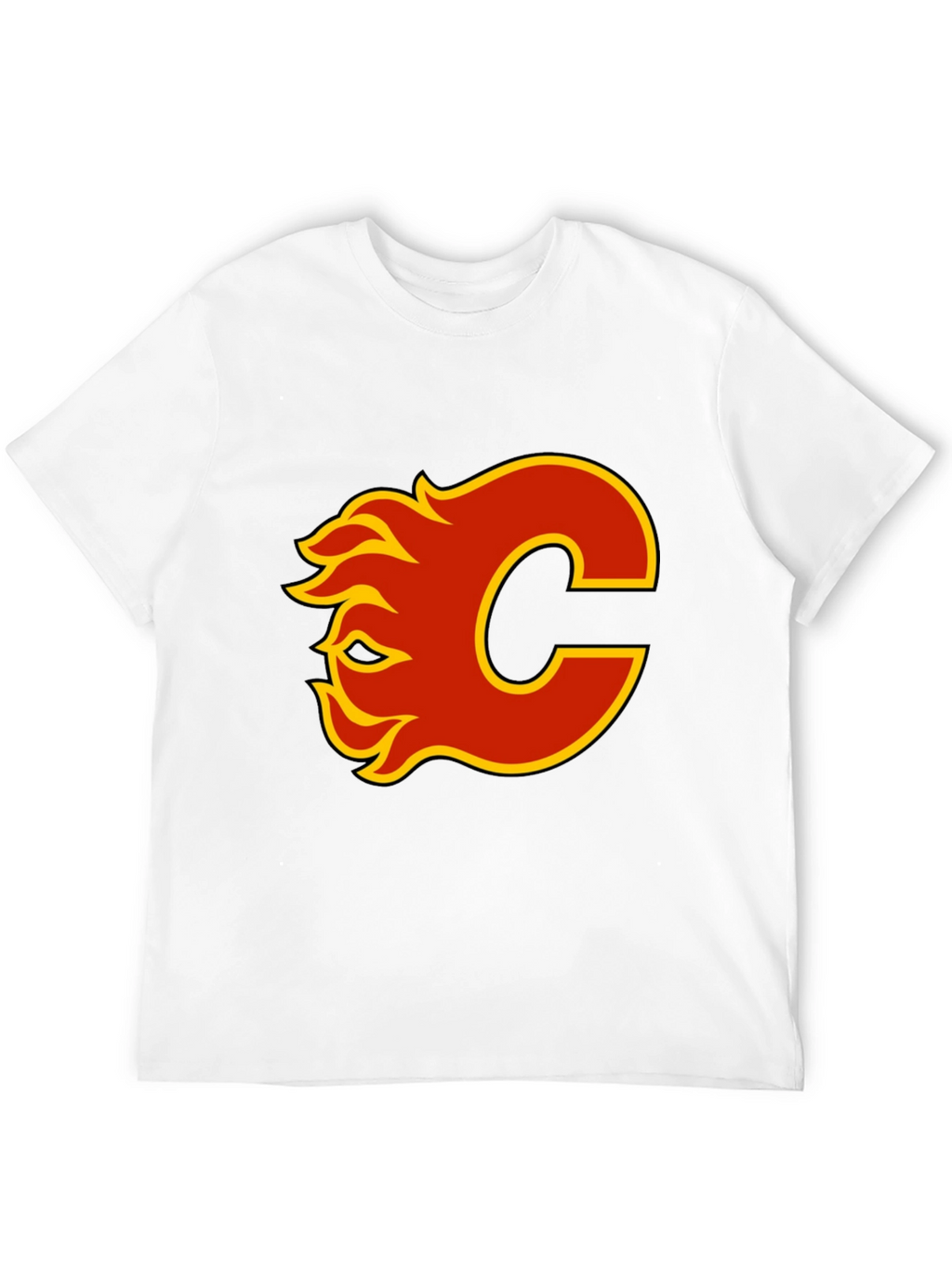 Calgary Flames Logo Black T-Shirt