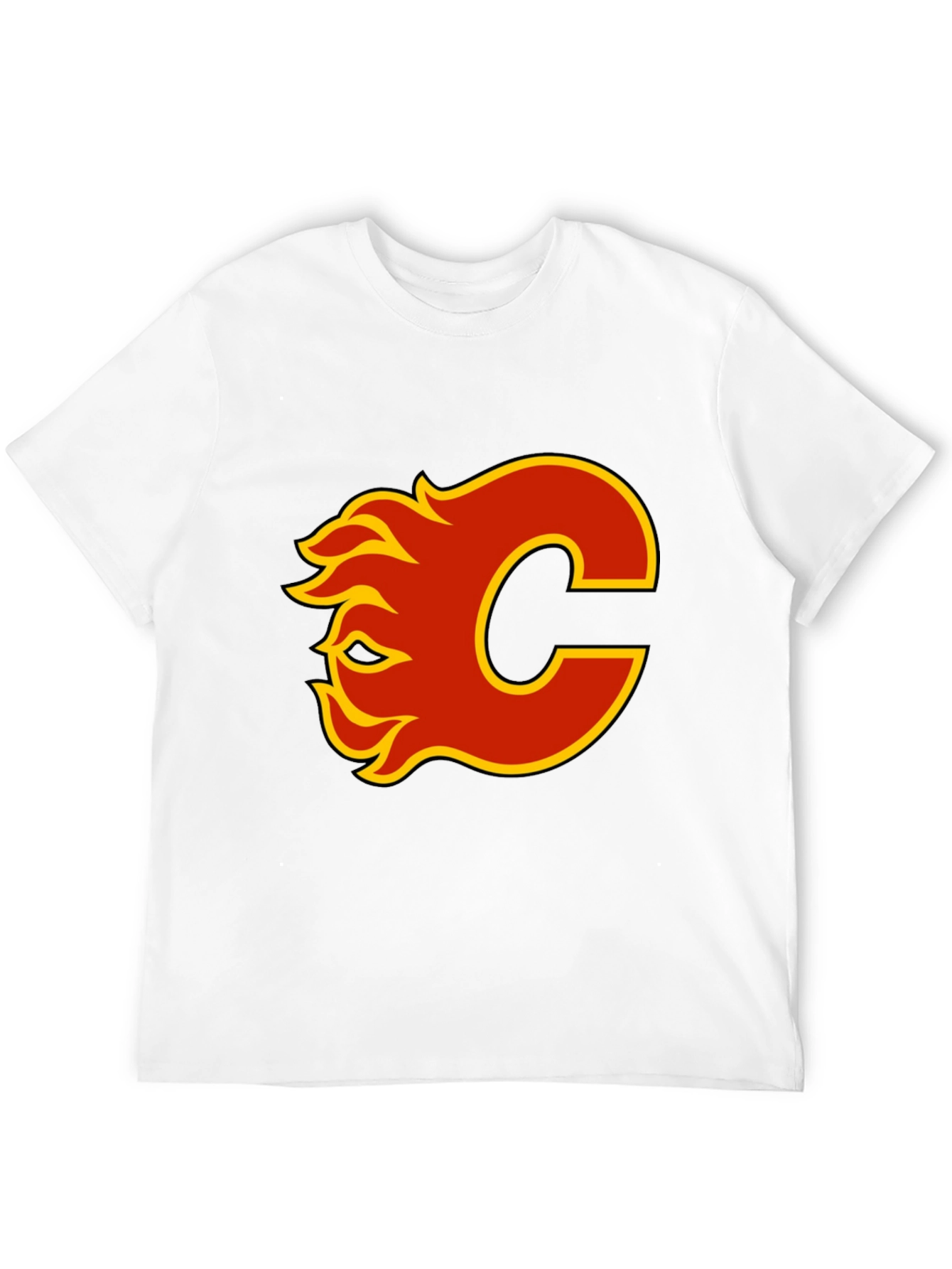 Calgary Flames Logo Black T-Shirt
