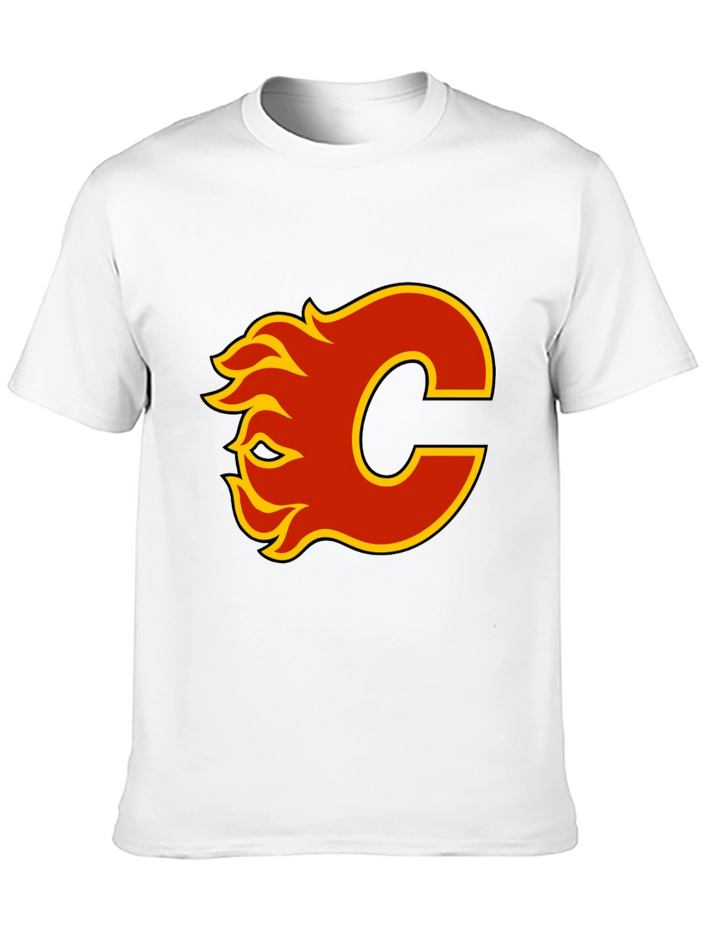 Calgary Flames Logo Black T-Shirt