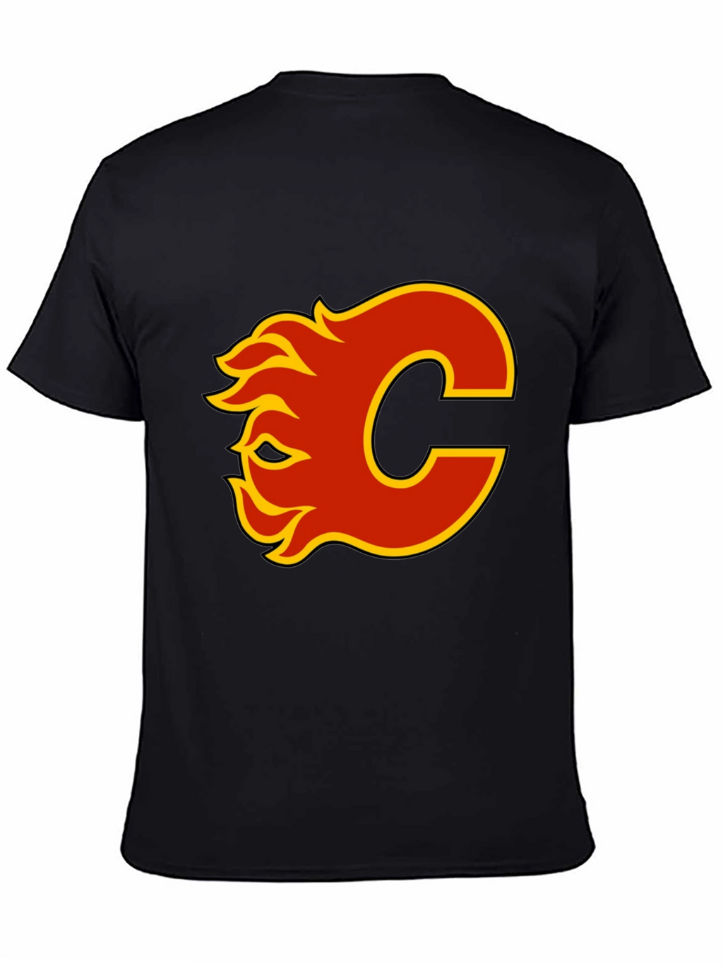 Calgary Flames Logo Black T-Shirt