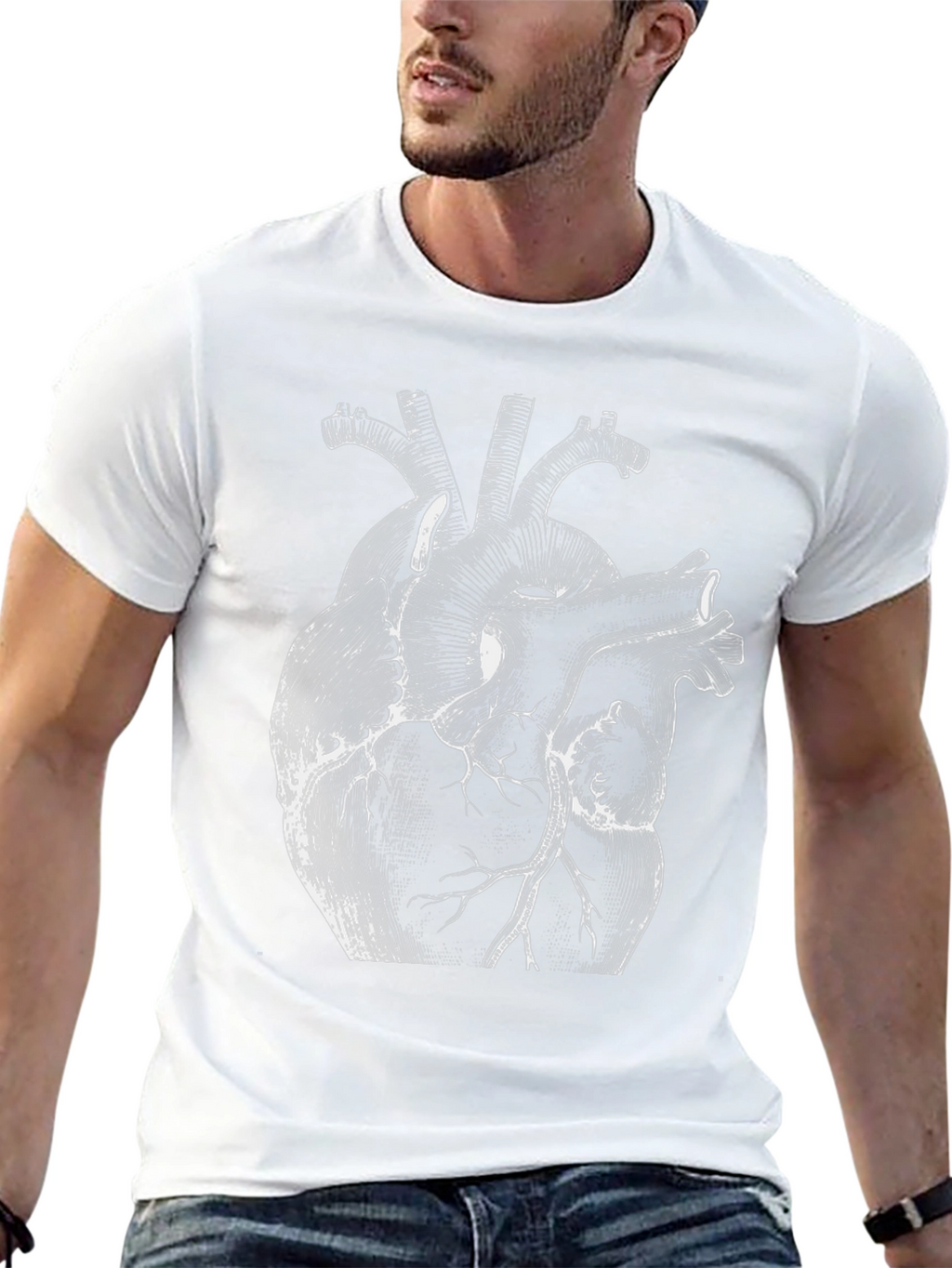 Anatomical Heart Graphic Black T-Shirt