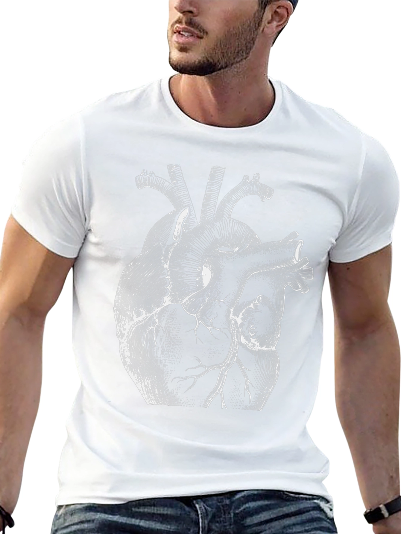 Anatomical Heart Graphic Black T-Shirt