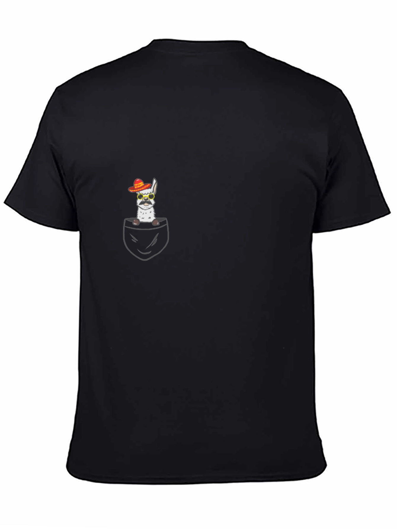 Pocket Llama Tee -  Cinco de Mayo Sombrero & Shades