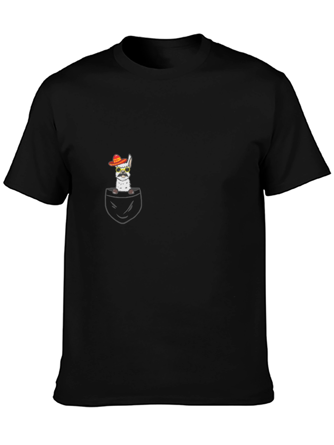 Pocket Llama Tee -  Cinco de Mayo Sombrero & Shades