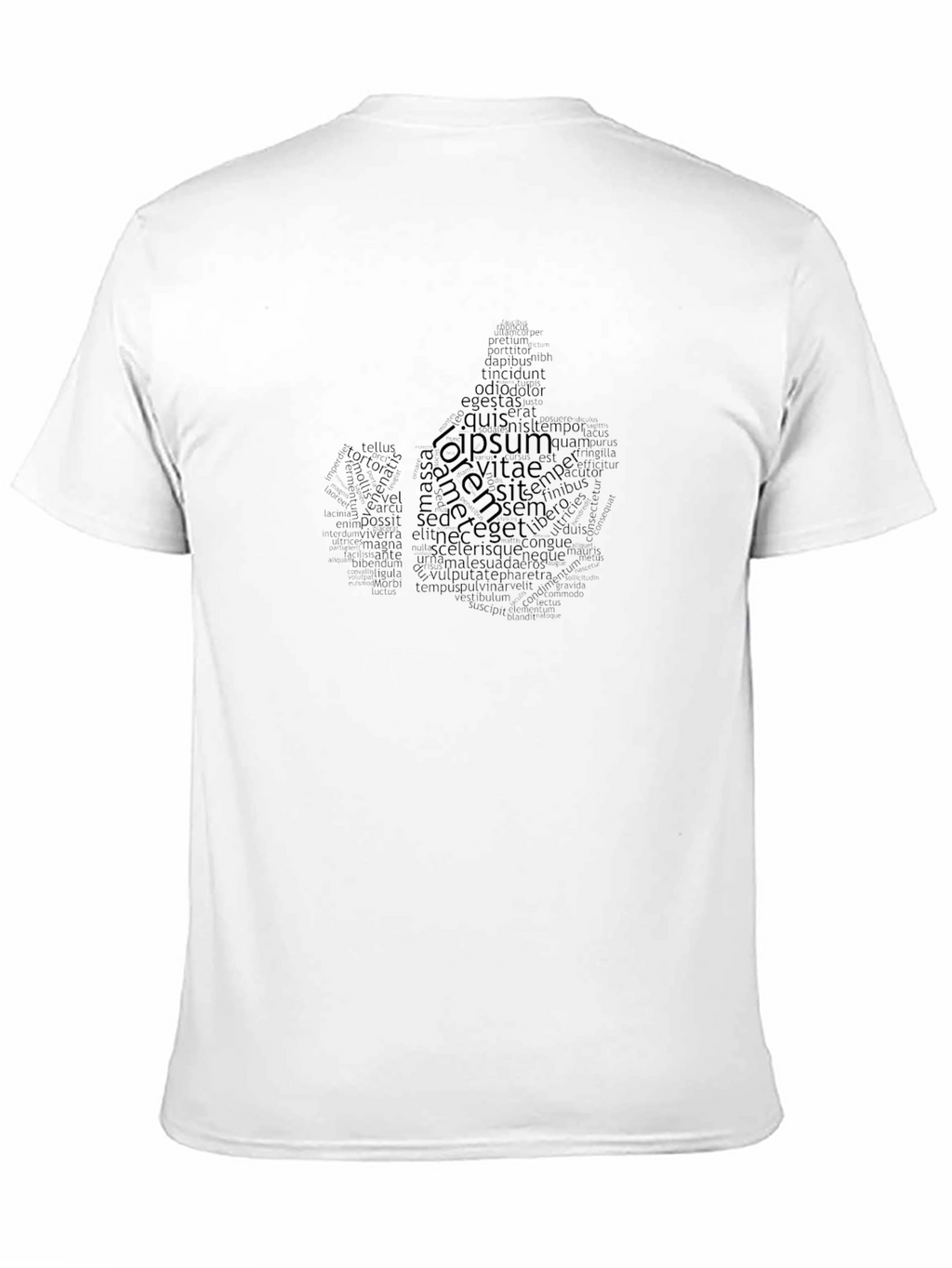 Mens Black T-Shirt with Text Graphic