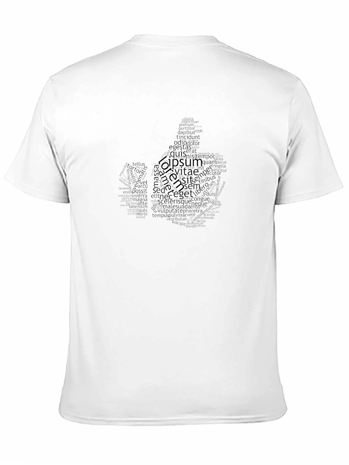 Mens Black T-Shirt with Text Graphic