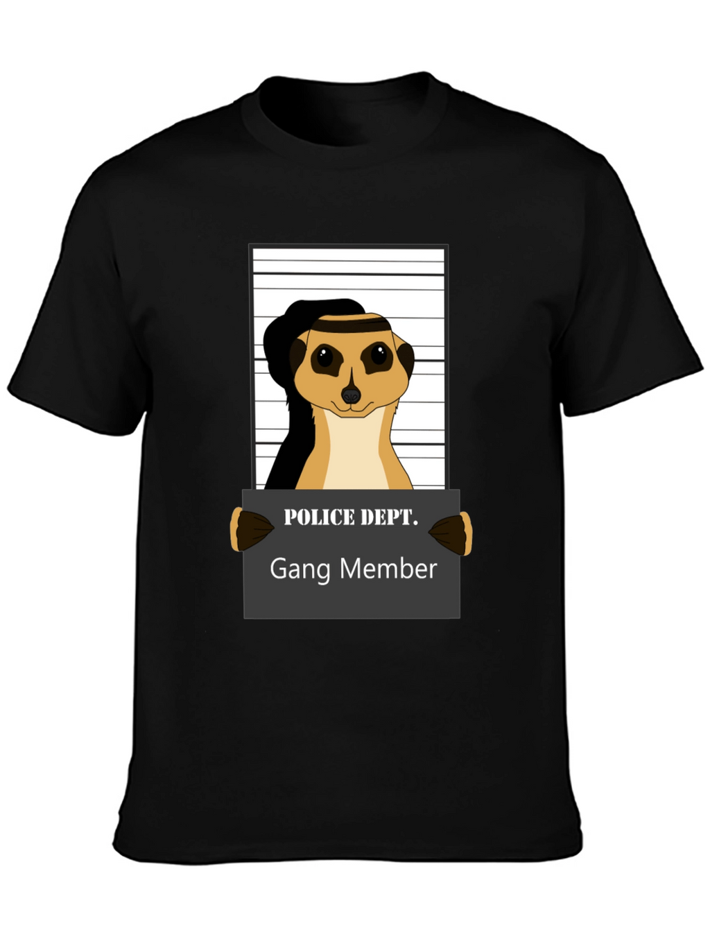 Gang Member Meerkat T-Shirt - Novelty Animal Tee