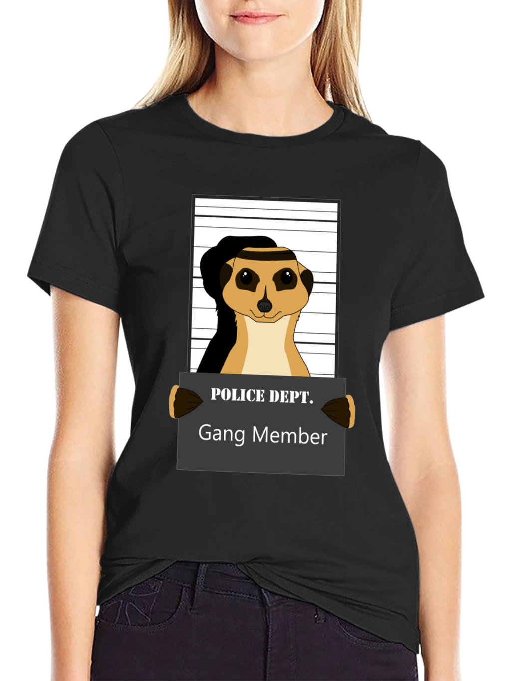 Gang Member Meerkat T-Shirt - Novelty Animal Tee