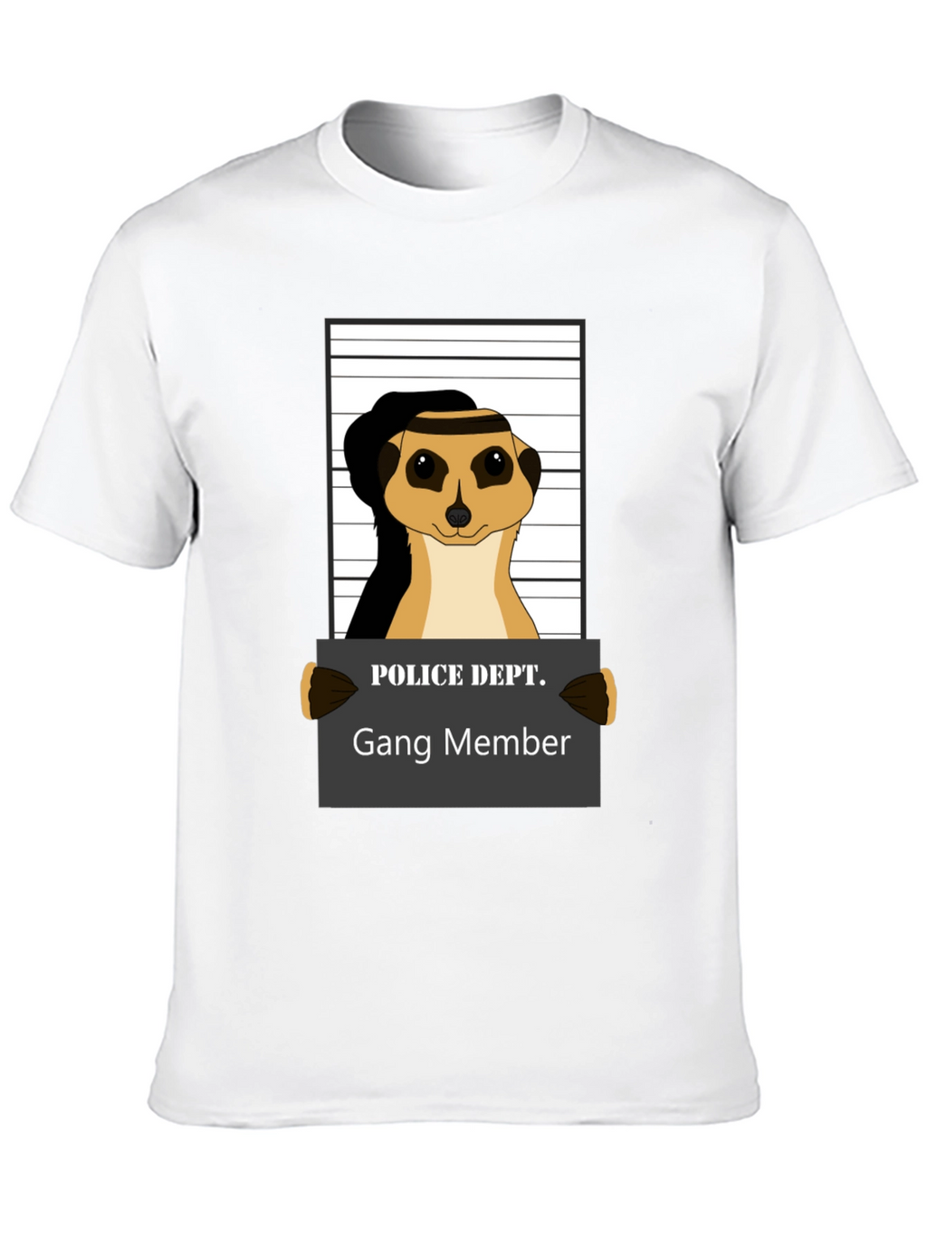 Gang Member Meerkat T-Shirt - Novelty Animal Tee