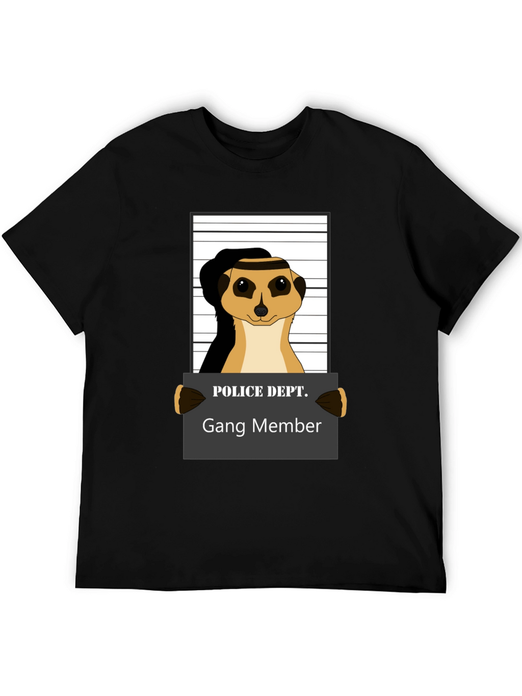 Gang Member Meerkat T-Shirt - Novelty Animal Tee