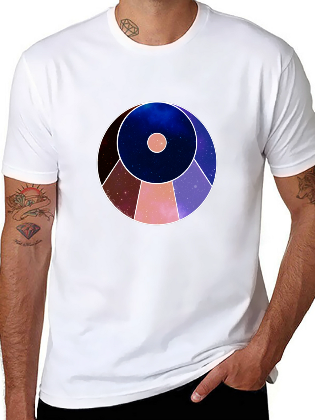 Cosmic Circle Graphic T-Shirt
