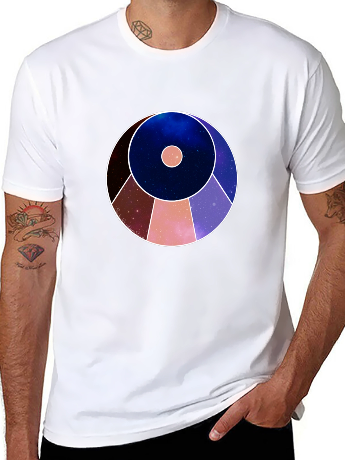 Cosmic Circle Graphic T-Shirt