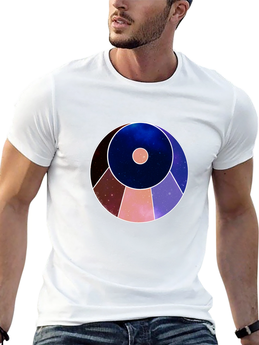 Cosmic Circle Graphic T-Shirt