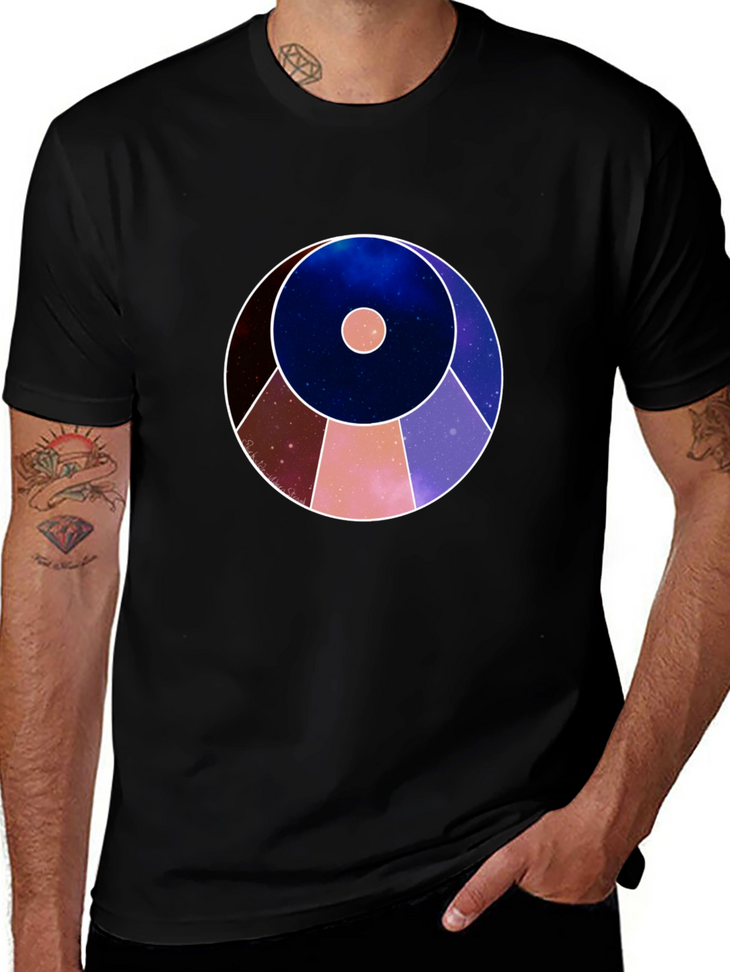 Cosmic Circle Graphic T-Shirt