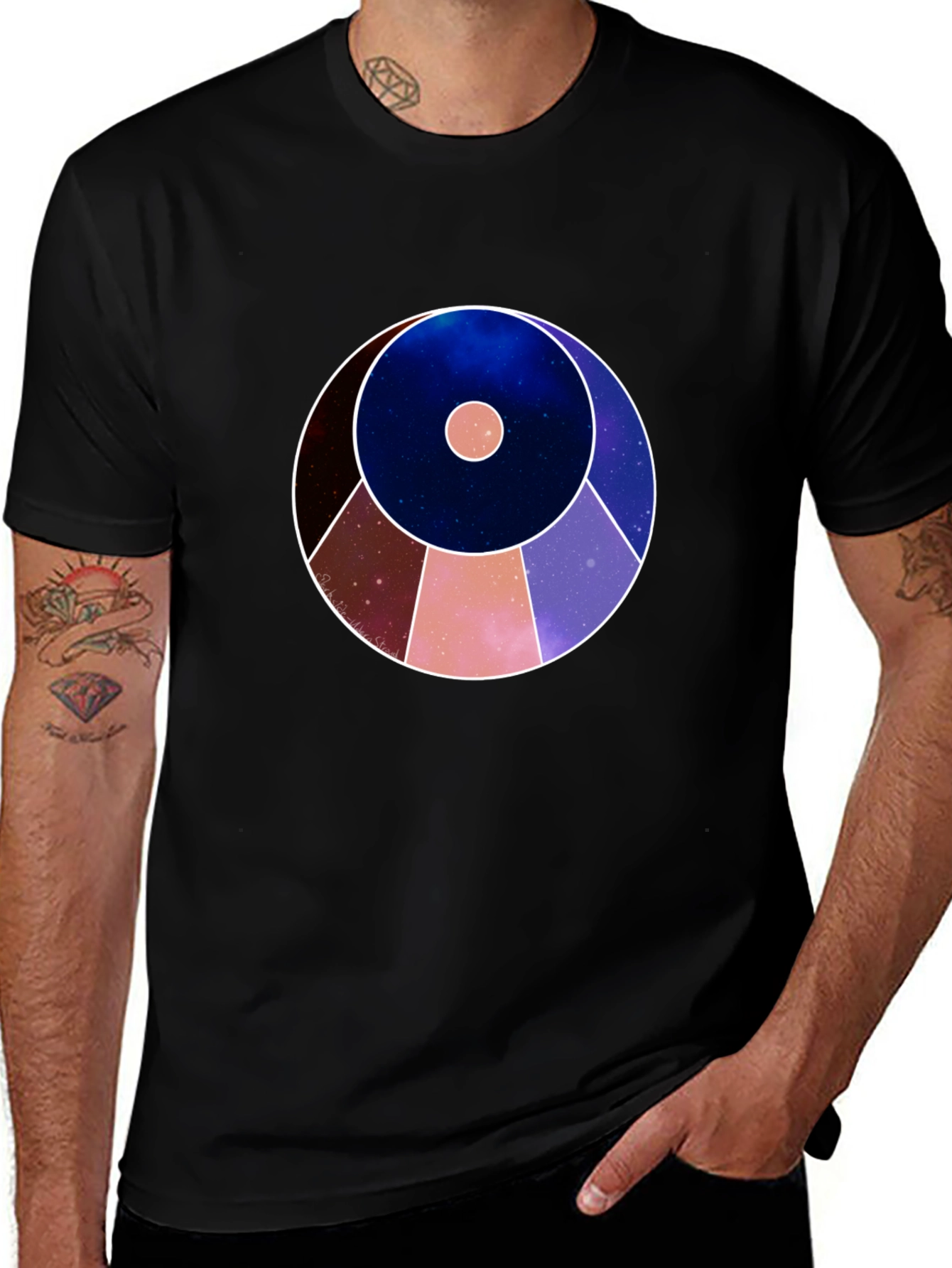 Cosmic Circle Graphic T-Shirt