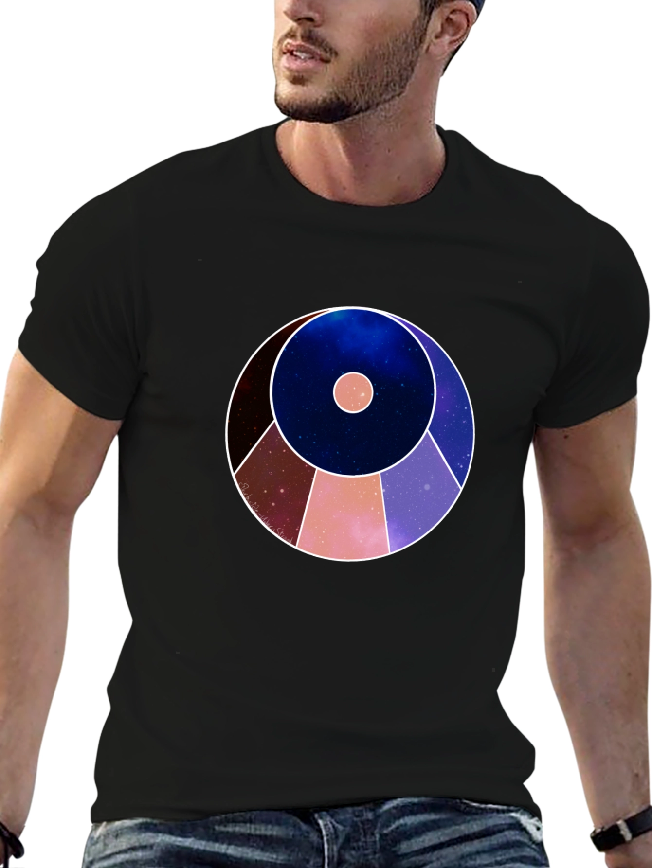 Cosmic Circle Graphic T-Shirt