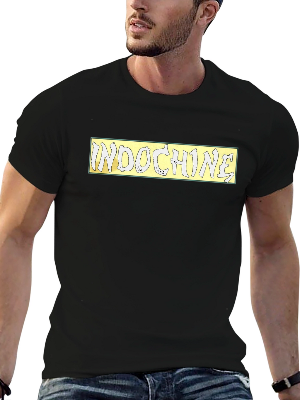 Indochine Band Logo Black T-Shirt