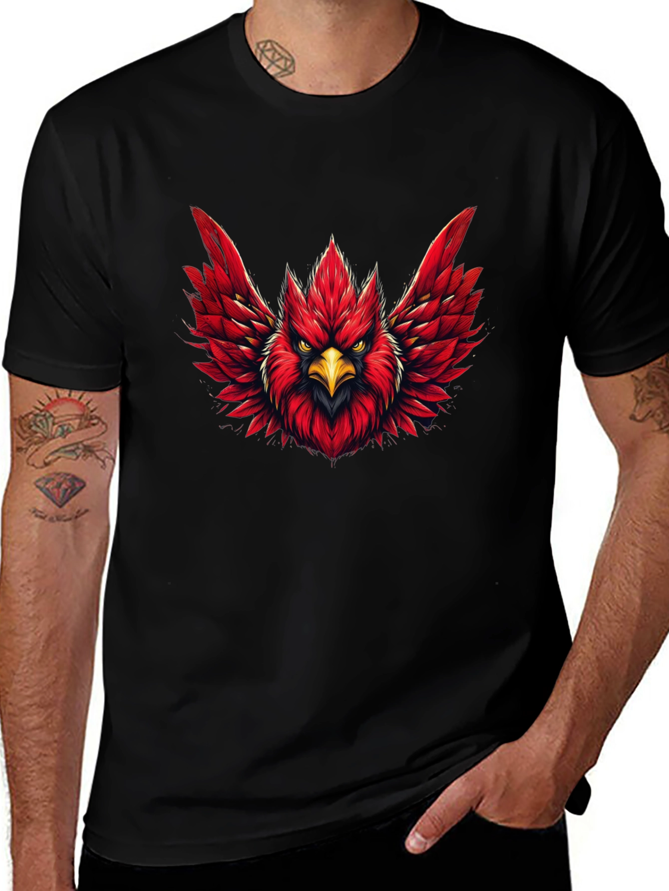 Cardinal Bird Graphic Tee - Bold & Vibrant