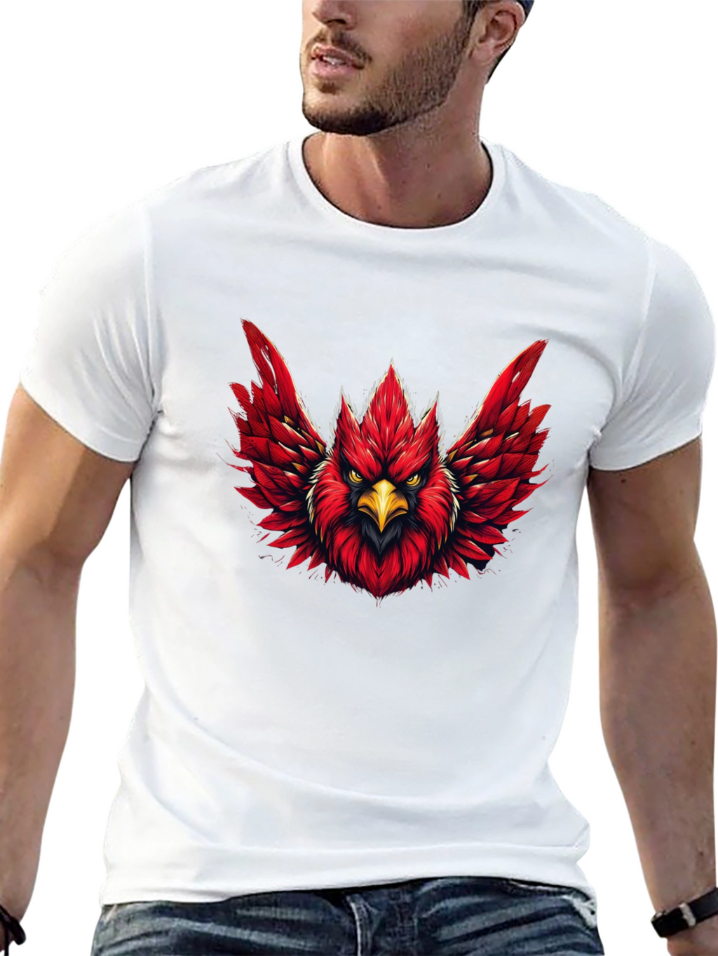 Cardinal Bird Graphic Tee - Bold & Vibrant