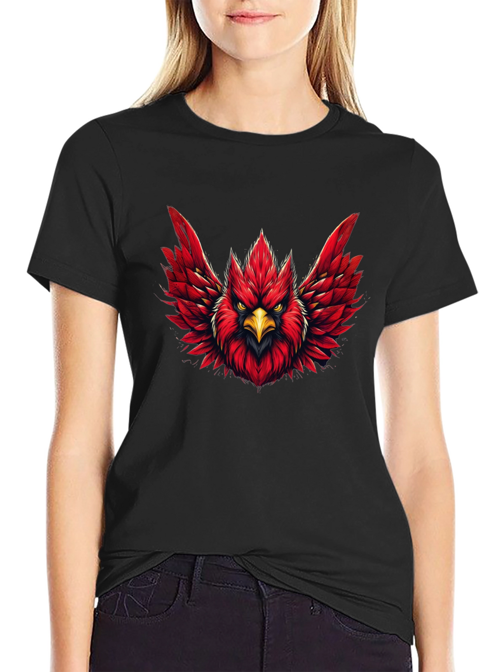 Cardinal Bird Graphic Tee - Bold & Vibrant