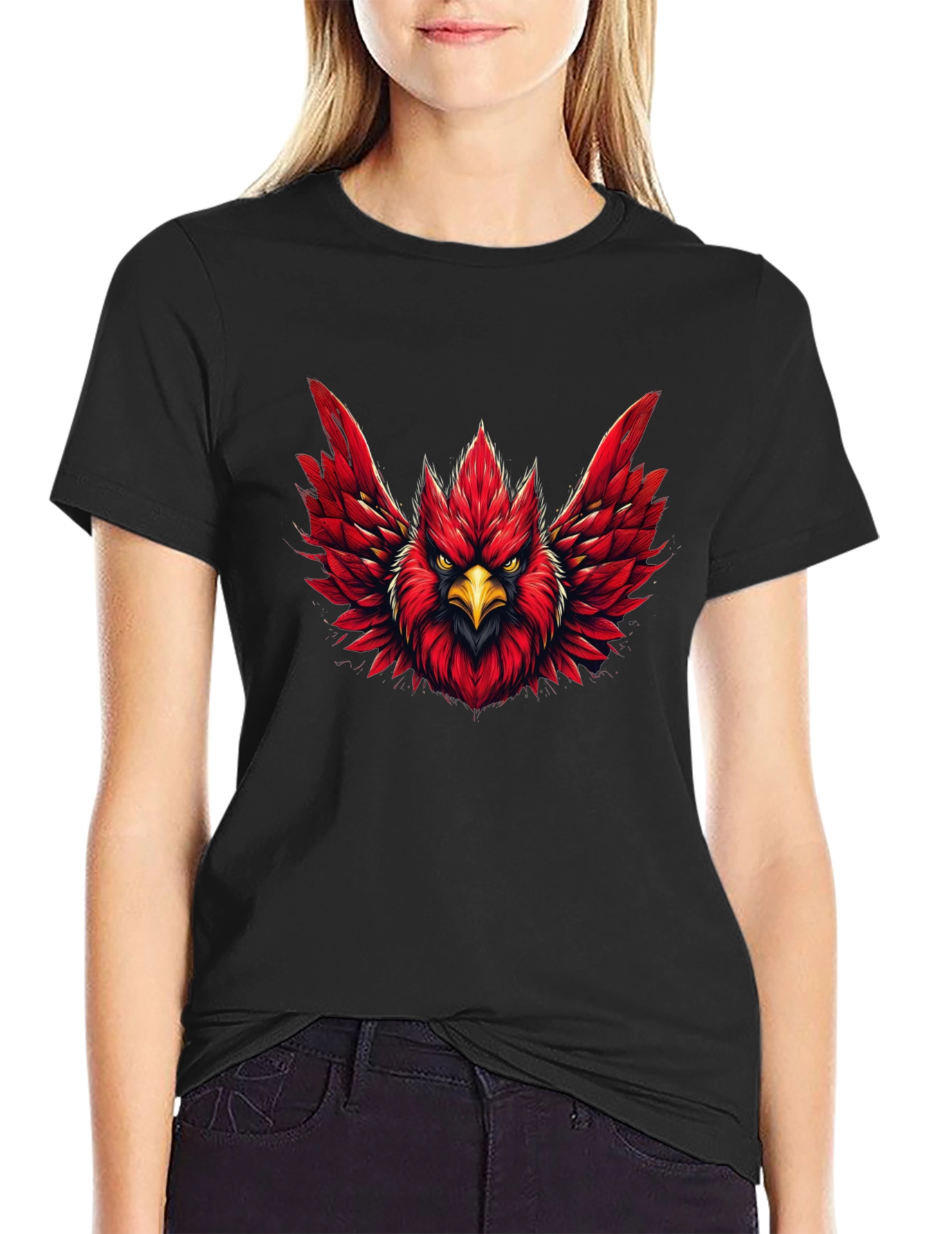 Cardinal Bird Graphic Tee - Bold & Vibrant