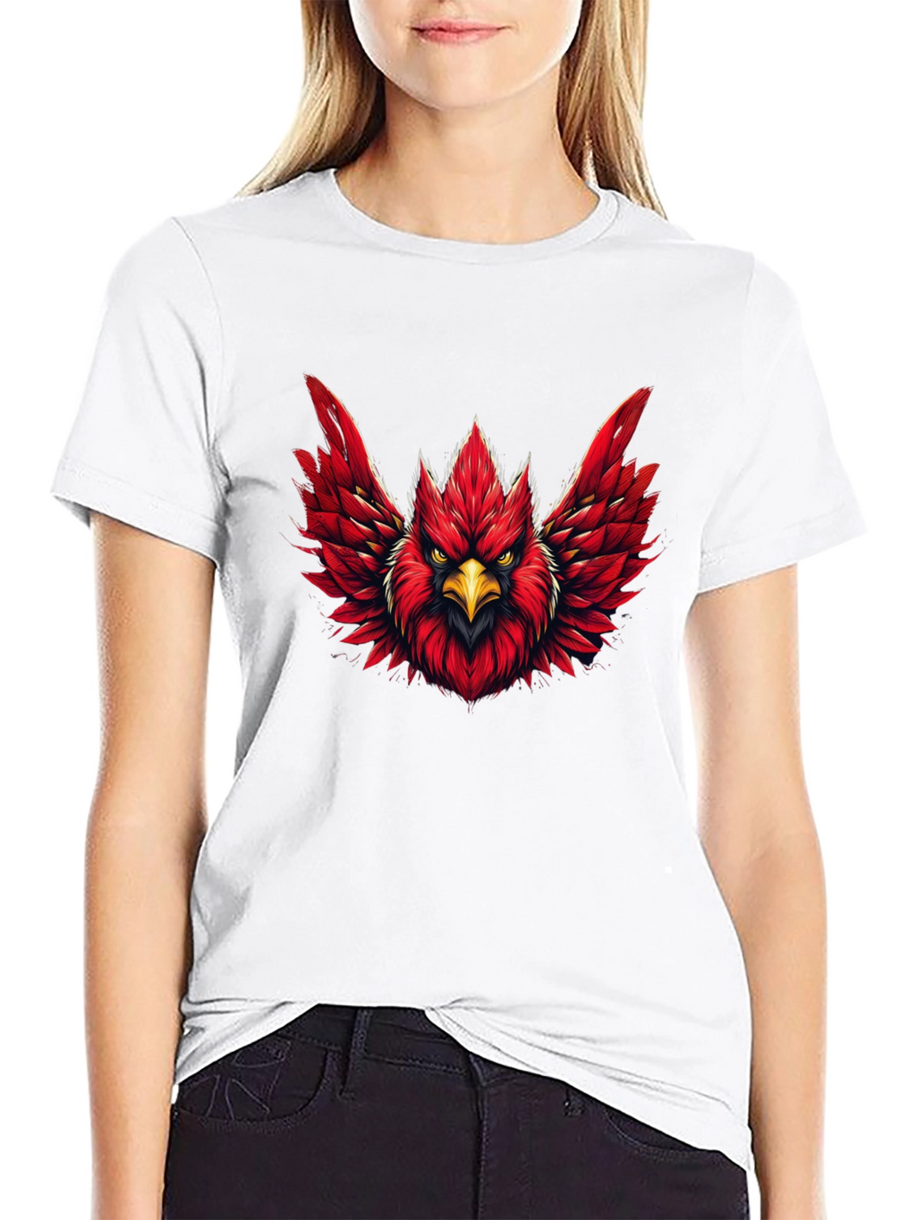 Cardinal Bird Graphic Tee - Bold & Vibrant