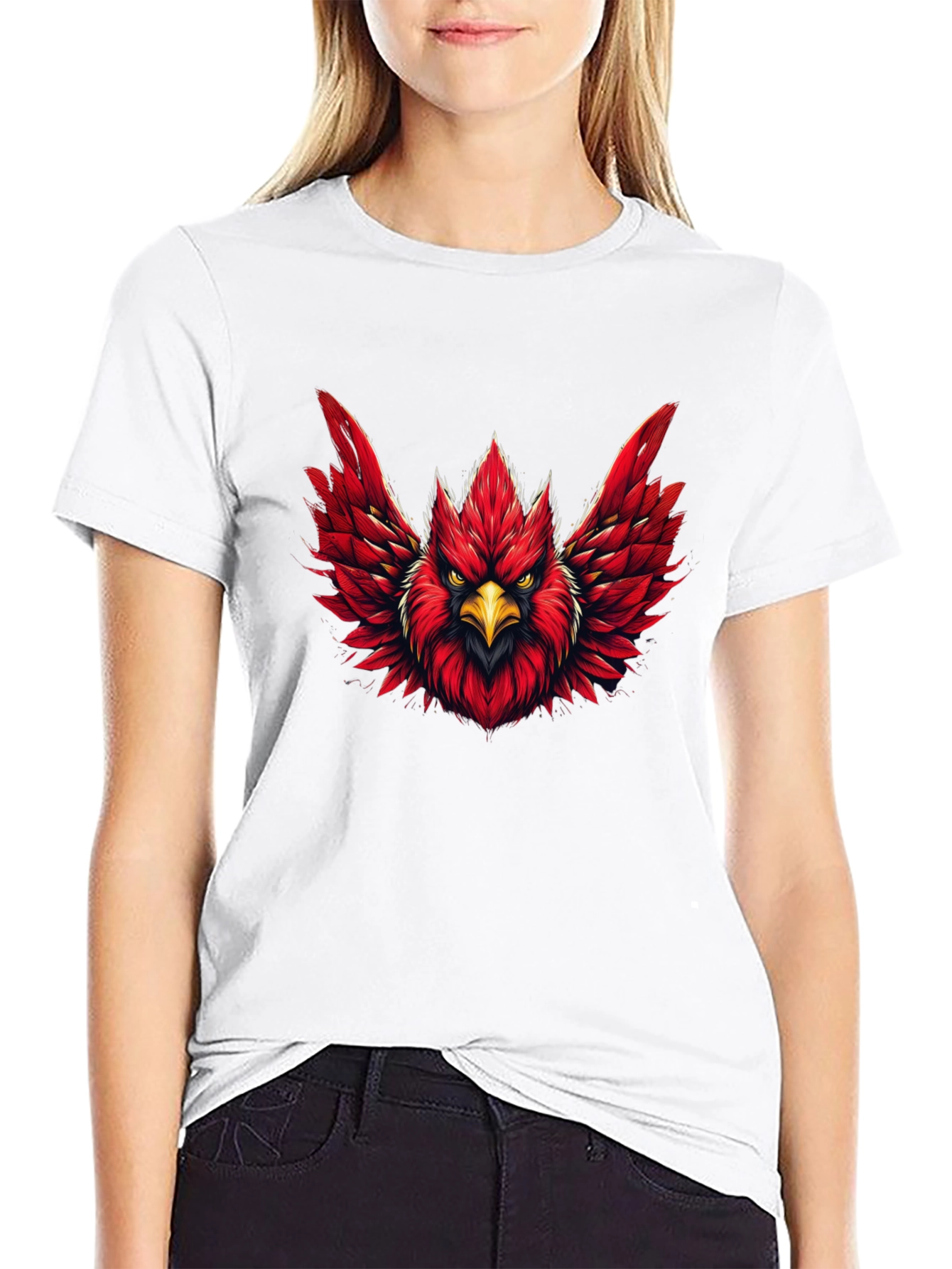 Cardinal Bird Graphic Tee - Bold & Vibrant