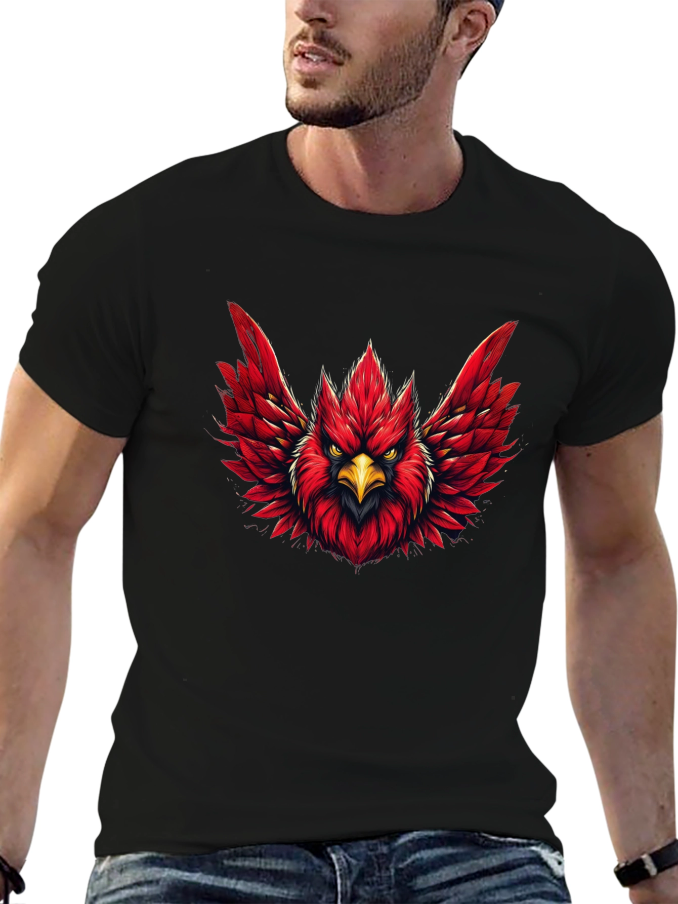 Cardinal Bird Graphic Tee - Bold & Vibrant