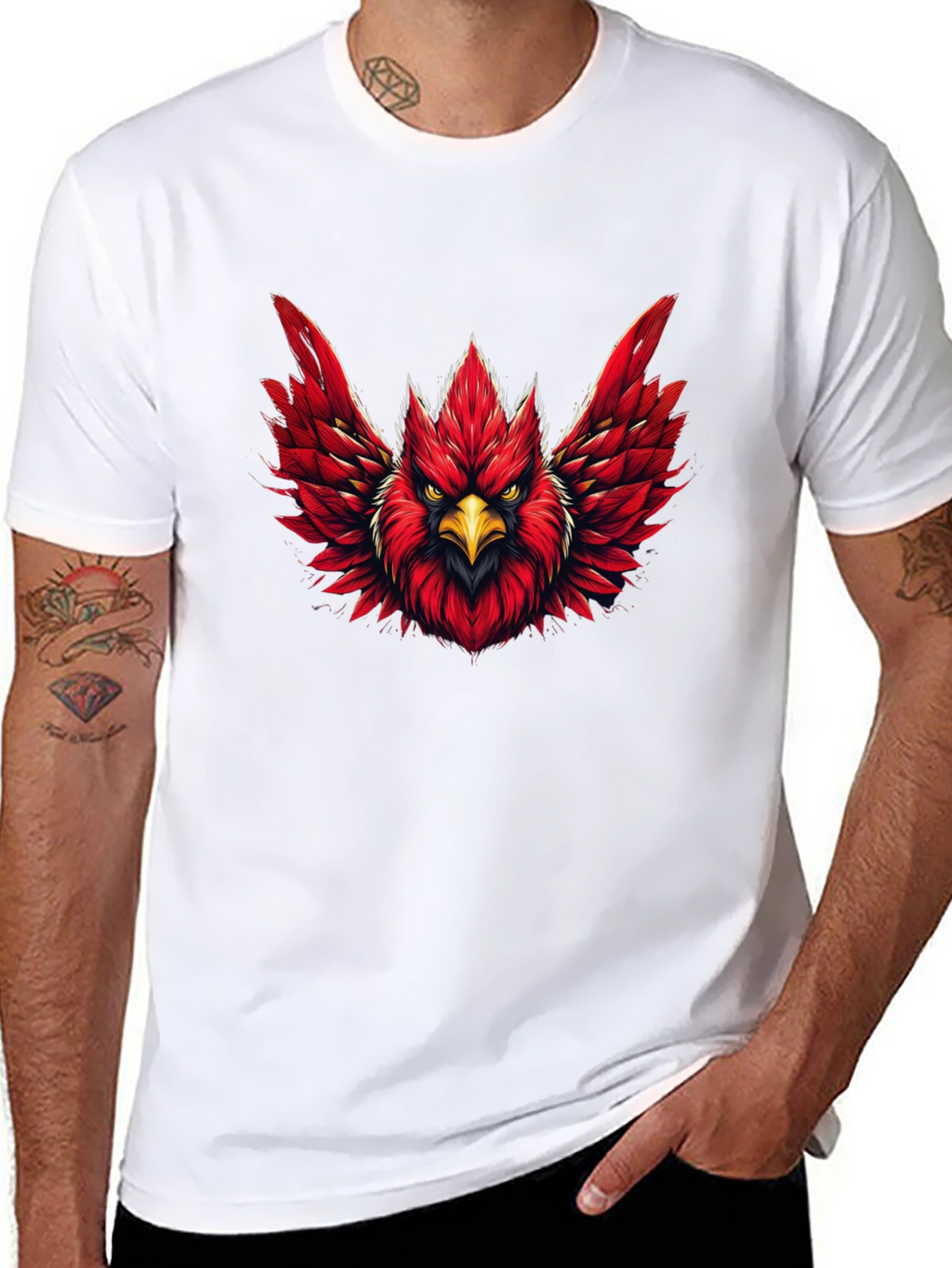 Cardinal Bird Graphic Tee - Bold & Vibrant
