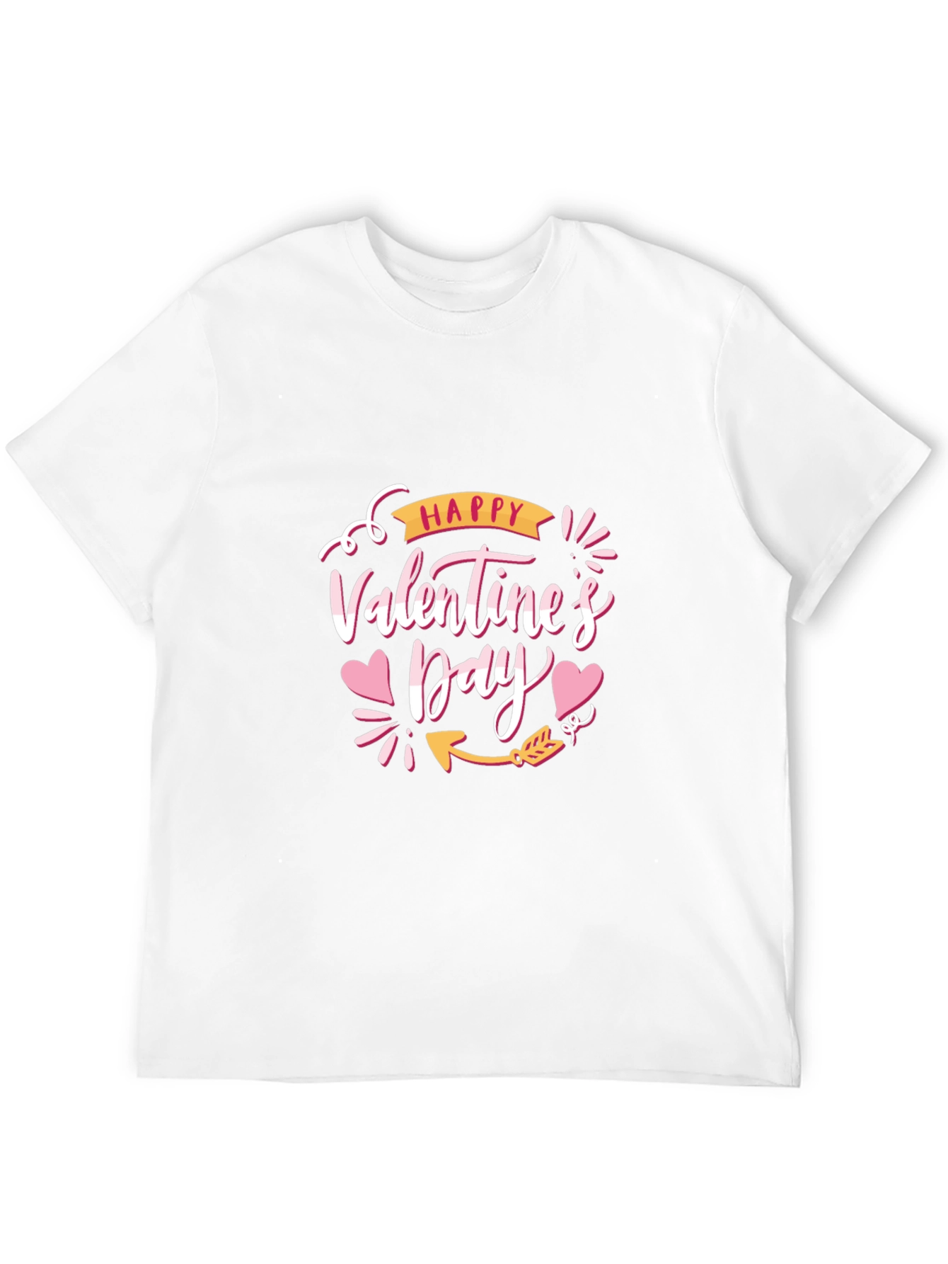 Happy Valentines Day Black T-Shirt