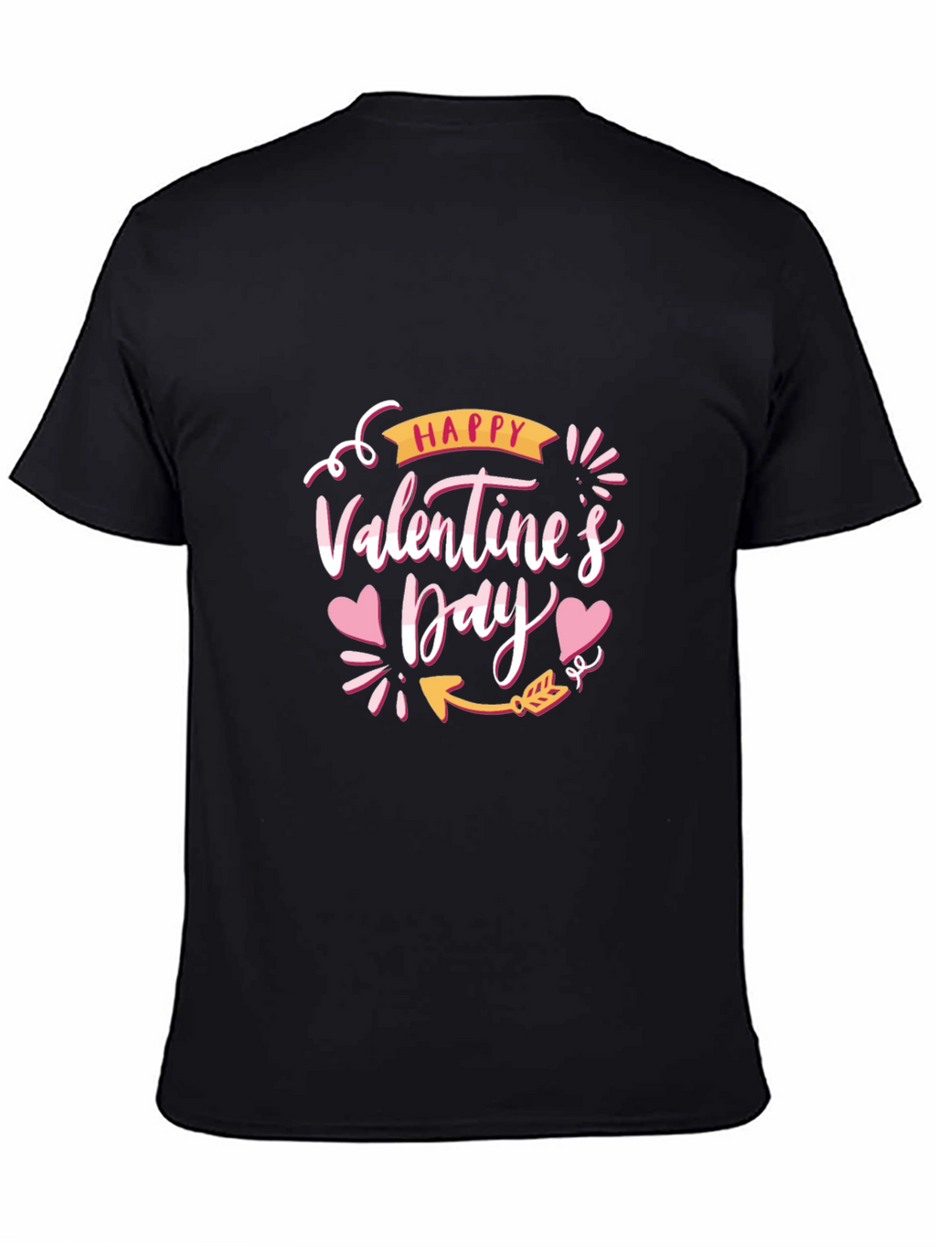 Happy Valentines Day Black T-Shirt