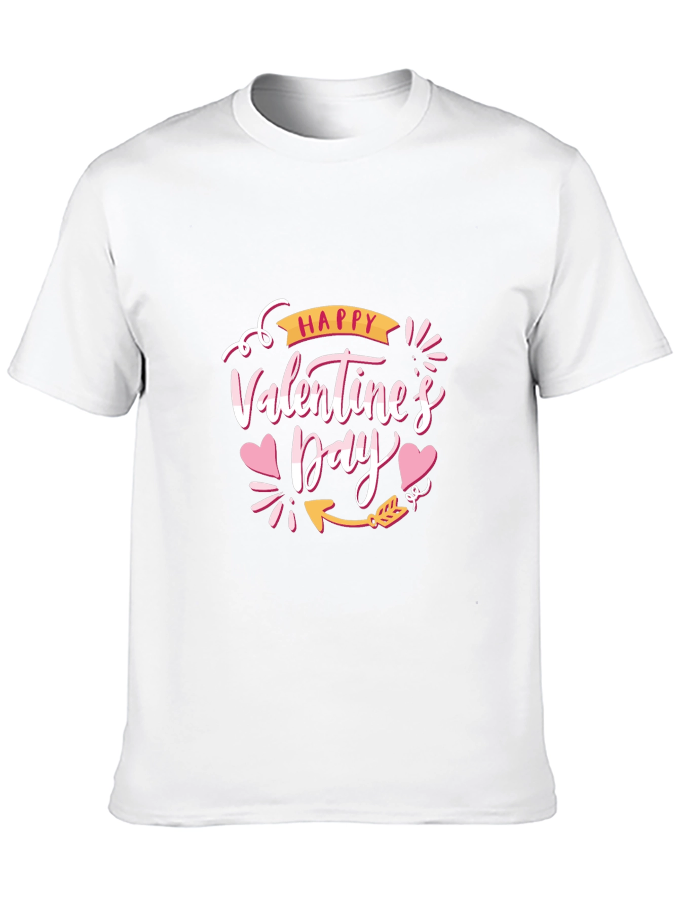 Happy Valentines Day Black T-Shirt