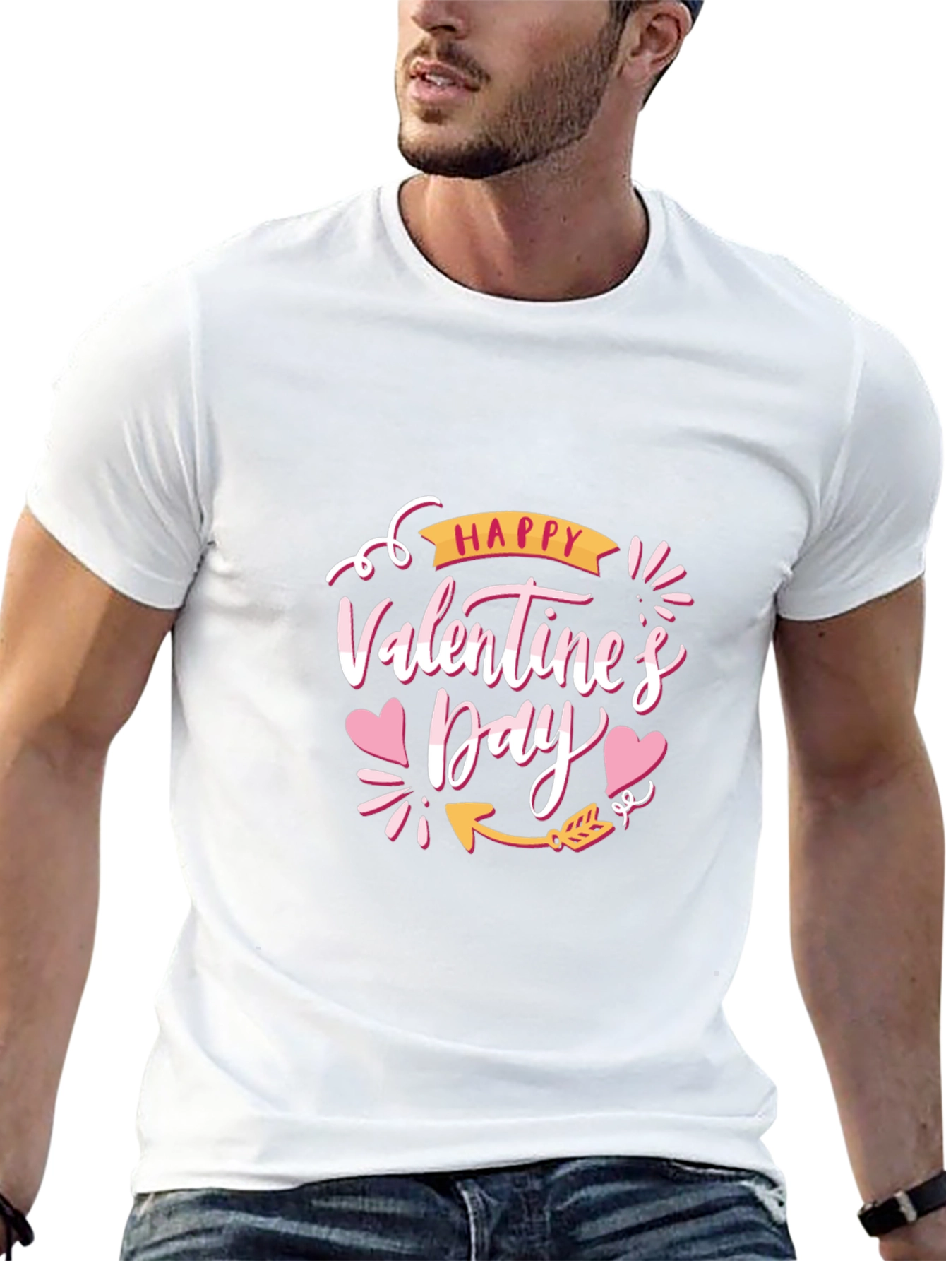Happy Valentines Day Black T-Shirt